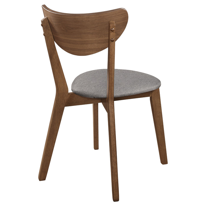 Kersey Dining Side Chair Grey and Natural Walnut (Set of 2)