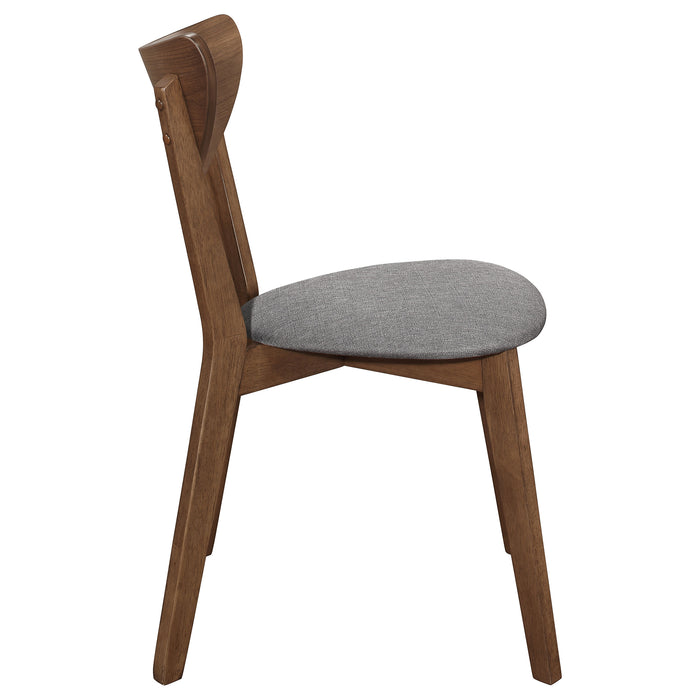 Kersey Dining Side Chair Grey and Natural Walnut (Set of 2)