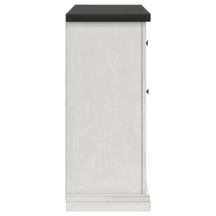 Aventine 5-drawer Sideboard Buffet Cabinet Vintage White