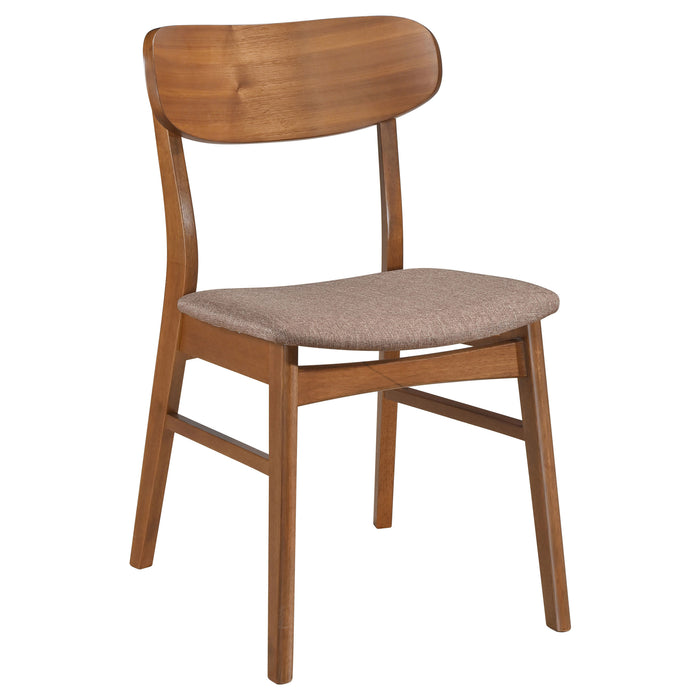 Dortch Dining Side Chair Walnut and Brown (Set of 2)