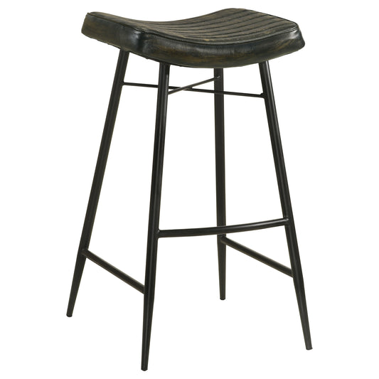 Bayu Leather Upholstered Bar Stool Espresso (Set of 2)