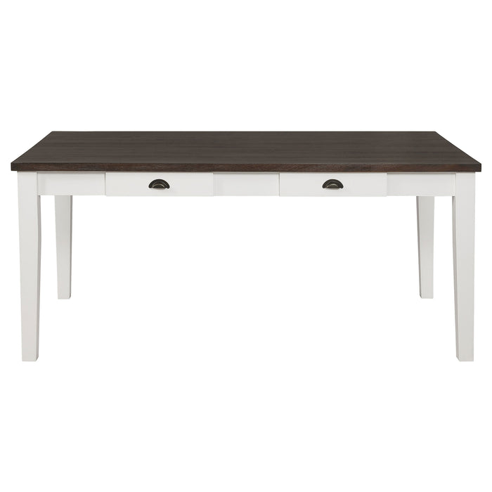 Kingman 72-inch 4-drawer Dining Table Distressed White