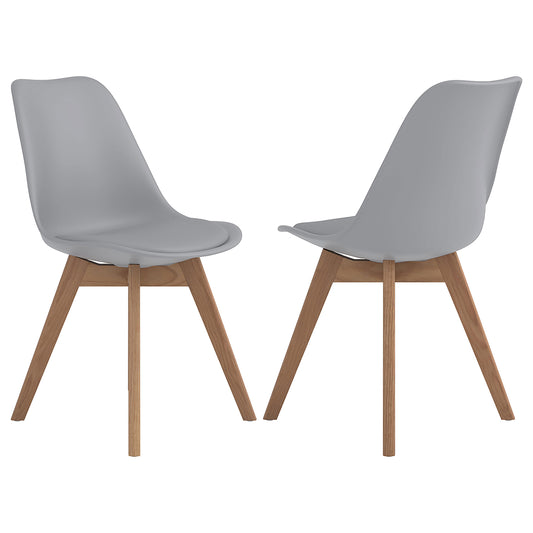 Caballo Polypropylene Dining Side Chair Grey (Set of 2)