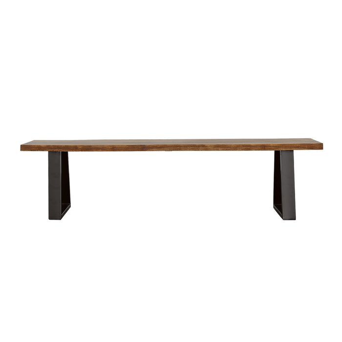 Ditman Live Edge Wood Dining Bench Grey Sheesham