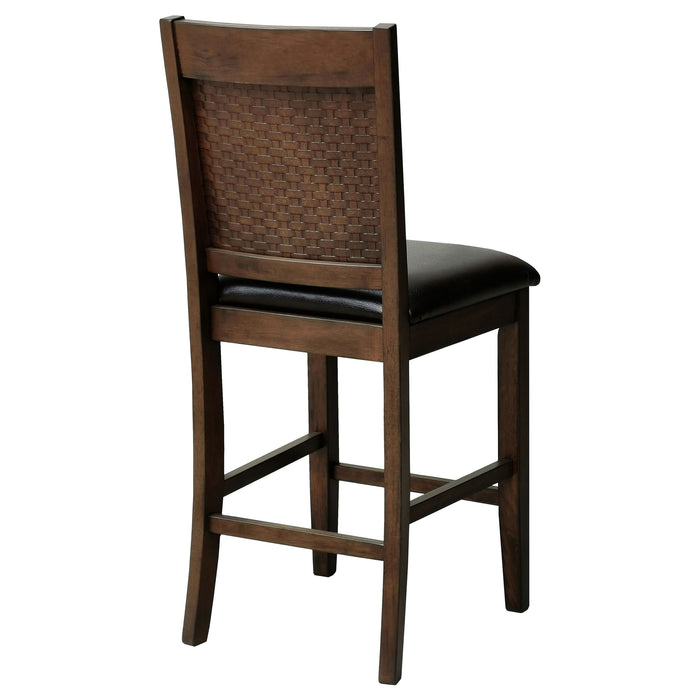 Dewey Upholstered Counter Chair Walnut (Set of 2)