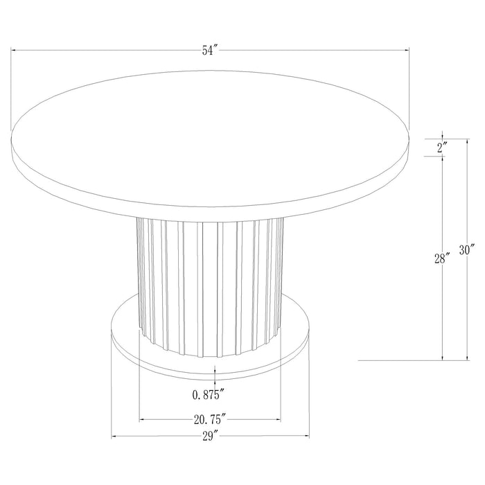 Sherry 5-piece Round Marble Top Dining Table Set Sand