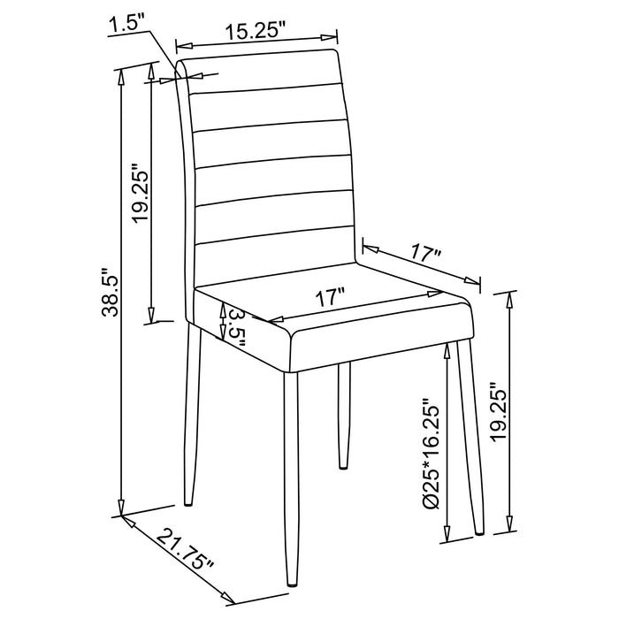 Maston Upholstered Dining Side Chair White (Set of 4)