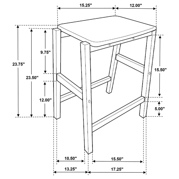 Edgeworth 3-piece Kitchen Island Counter Height Table Set White