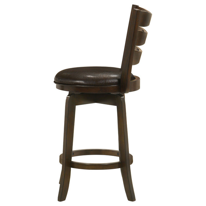 Murphy Wood Counter Height Swivel Bar Chair Dark Brown