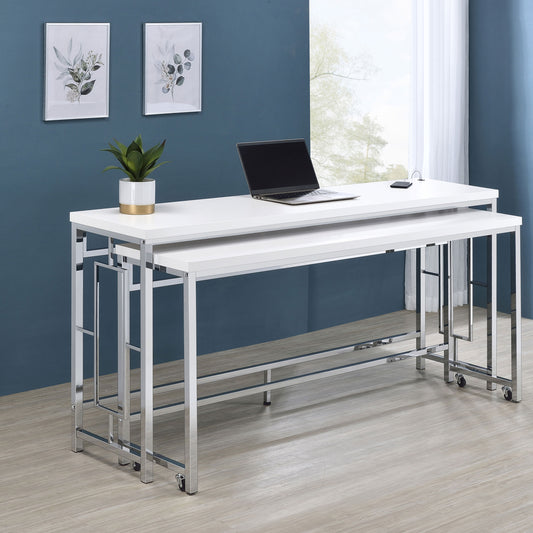 Jackson 5-piece Multipurpose Counter Height Table Set White