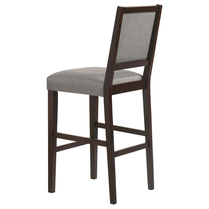 Bedford Fabric Upholstered Bar Chair Grey (Set of 2)