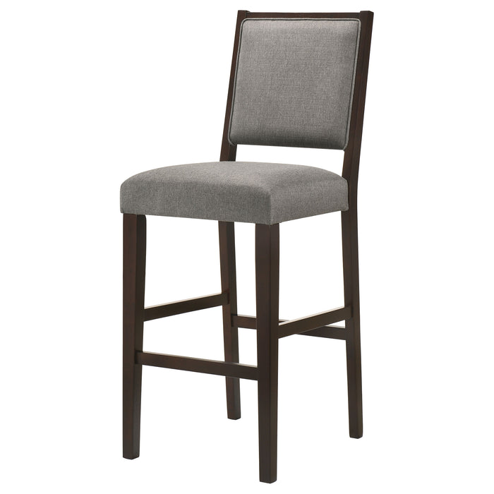 Bedford Fabric Upholstered Bar Chair Grey (Set of 2)