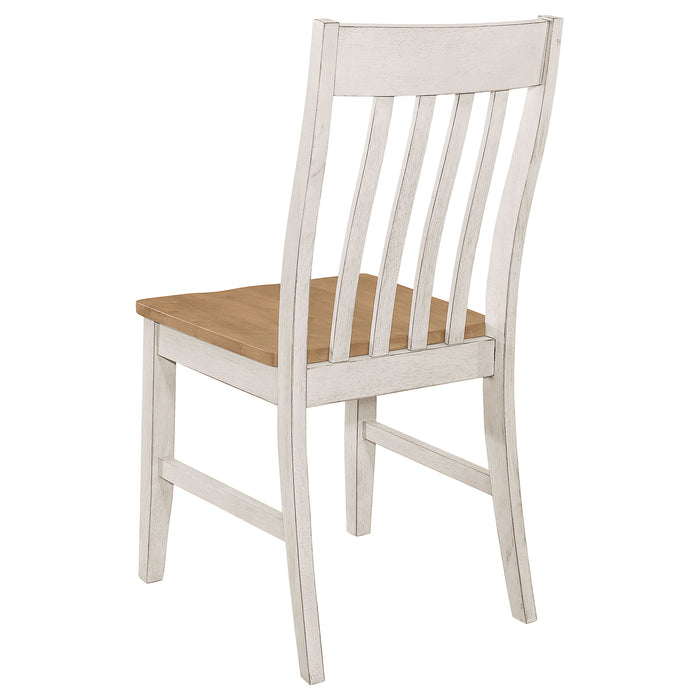 Kirby Wood Dining Side Chair Rustic Off White (Set of 2)