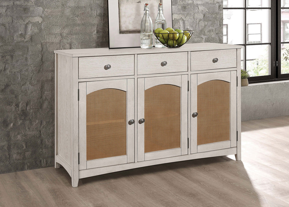 Kirby 3-drawer Sideboard Buffet Cabinet Rustic Off White