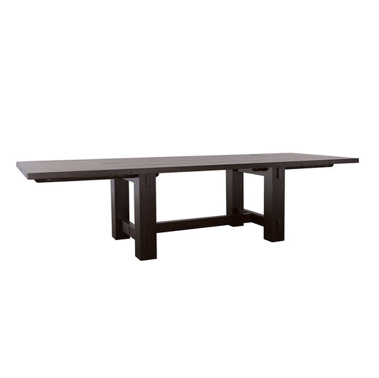 Calandra 121-inch Extension Leaf Dining Table Vintage Java