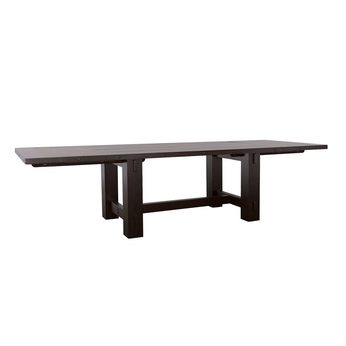 Calandra 121-inch Extension Leaf Dining Table Vintage Java