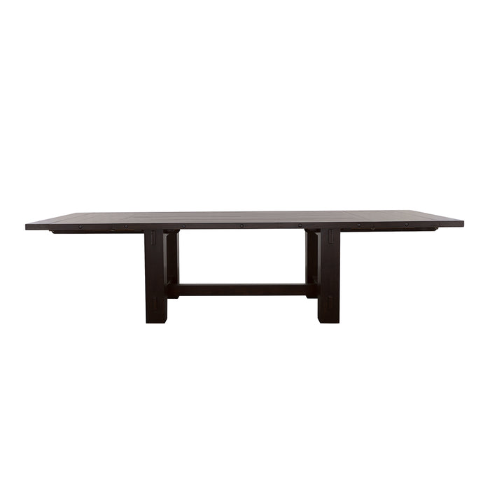 Calandra 121-inch Extension Leaf Dining Table Vintage Java