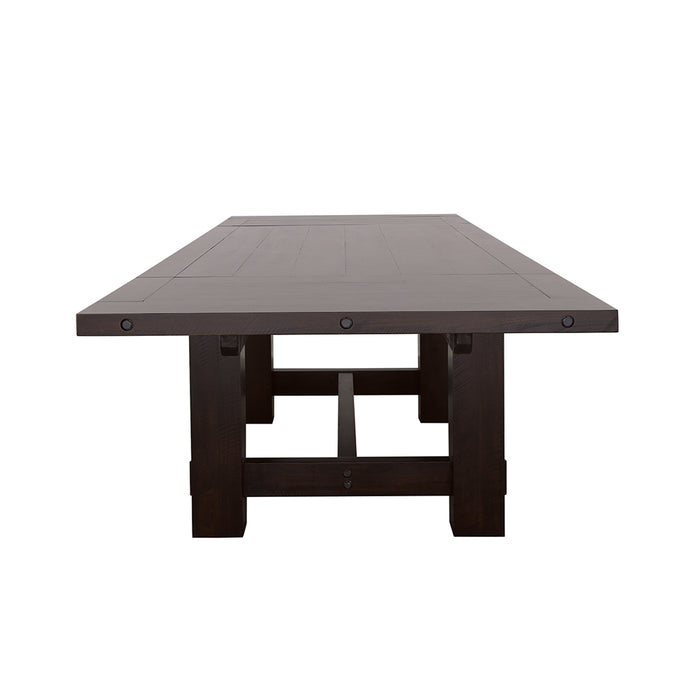 Calandra 121-inch Extension Leaf Dining Table Vintage Java