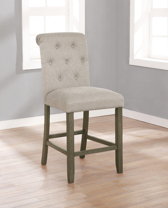 Balboa Fabric Upholstered Counter Chair Beige (Set of 2)