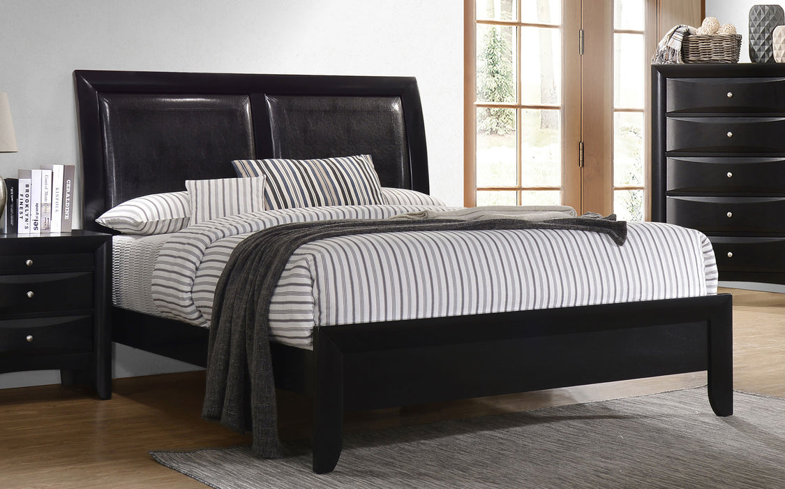 Briana Wood Queen Panel Bed Black