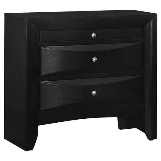 Briana 2-drawer Nightstand Black