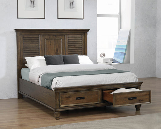 Franco 4-piece Eastern King Bedroom Set Burnished Oak