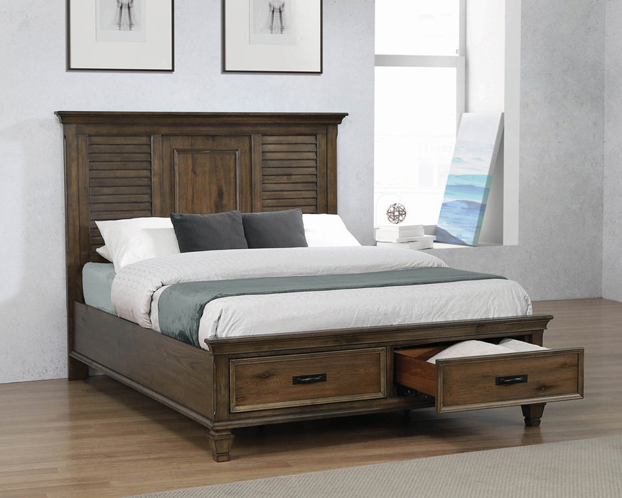 Franco 5-piece Queen Bedroom Set Burnished Oak