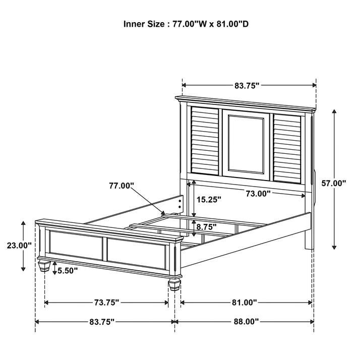 Franco 4-piece Eastern King Bedroom Set Burnished Oak