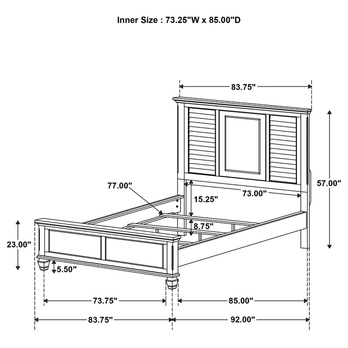 Franco 4-piece California King Bedroom Set Burnished Oak