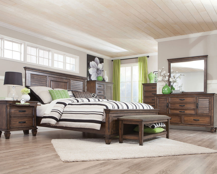 Franco 4-piece Queen Bedroom Set Burnished Oak