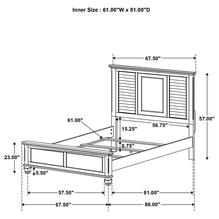 Franco 5-piece Queen Bedroom Set Burnished Oak