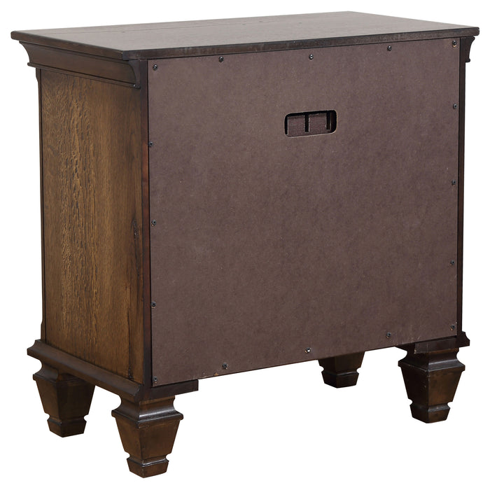 Franco 2-drawer Nightstand Burnished Oak