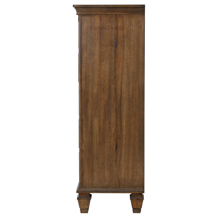 Franco 5-drawer Bedroom Chest Burnished Oak