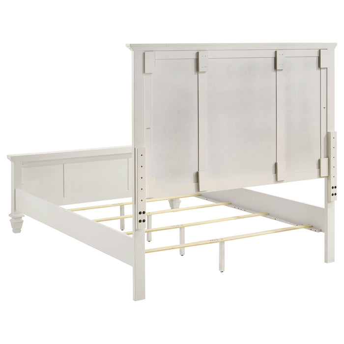 Sandy Beach 5-piece California King Bedroom Set Cream White