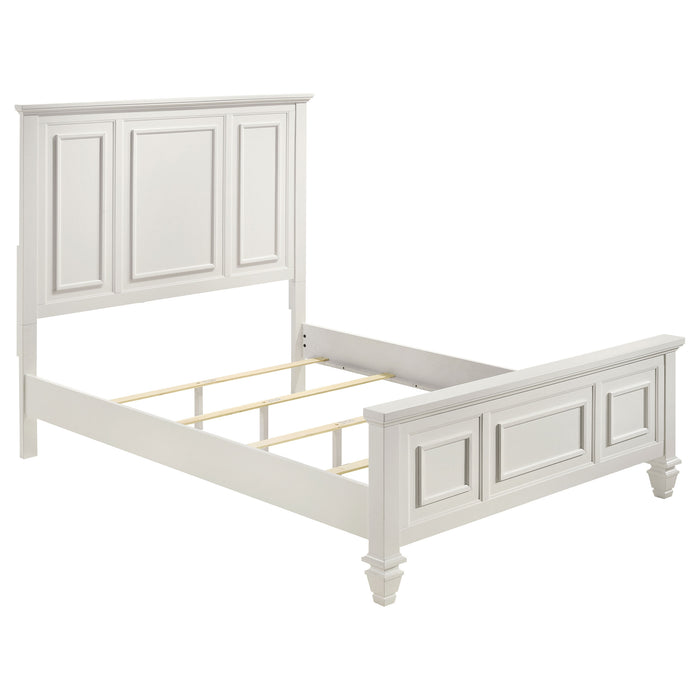 Sandy Beach 5-piece California King Bedroom Set Cream White