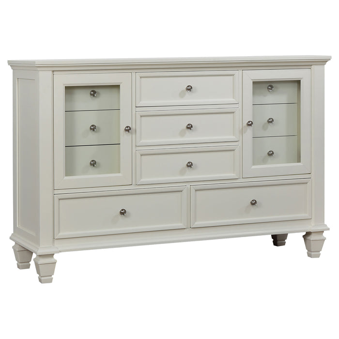 Sandy Beach 11-drawer Dresser Cream White