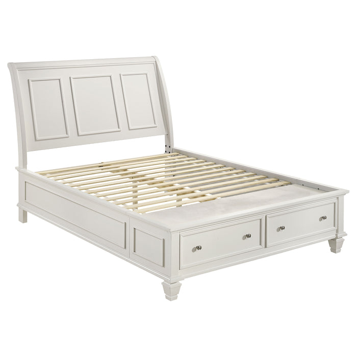 Sandy Beach 4-piece California King Bedroom Set Cream White