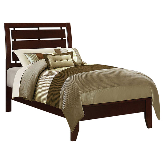 Serenity Wood Twin Panel Bed Rich Merlot