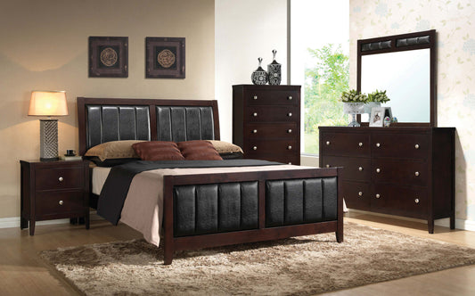 Carlton 4-piece Eastern King Bedroom Set Cappuccino