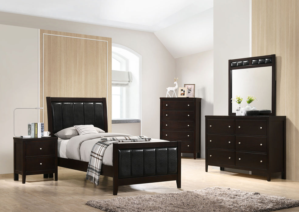 Carlton 5-piece Twin Bedroom Set Cappuccino