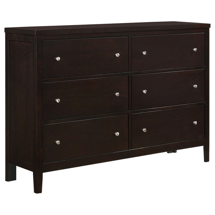 Carlton 6-drawer Dresser Cappuccino