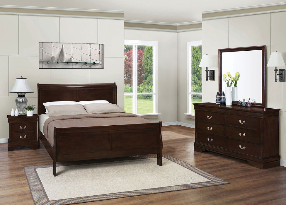 Louis Philippe 4-piece Full Bedroom Set Cappuccino