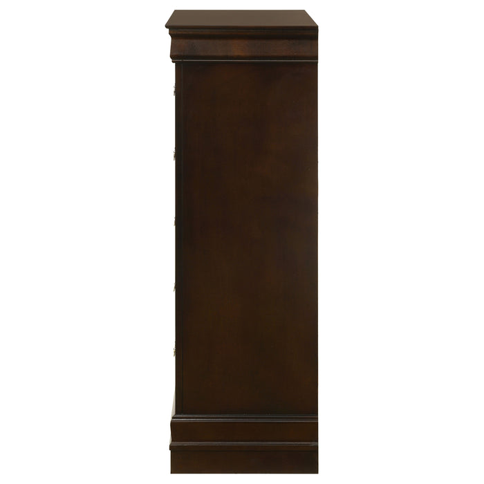 Louis Philippe 5-drawer Bedroom Chest Cappuccino