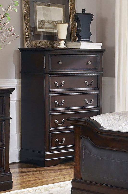 Cambridge 5-drawer Bedroom Chest Cappuccino