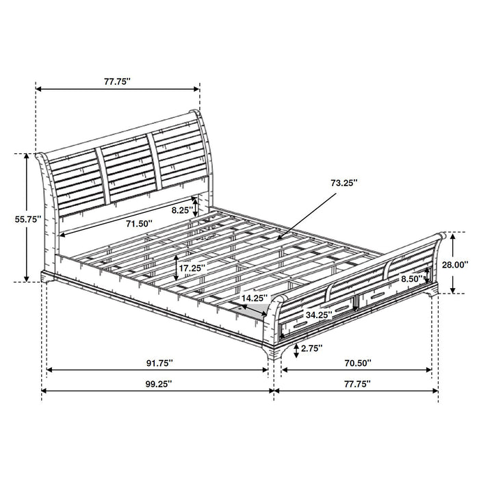 Elk Grove 4-piece California King Bedroom Set Bourbon