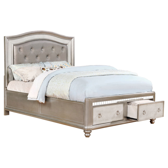 Bling Game 4-piece Eastern King Bedroom Set Platinum