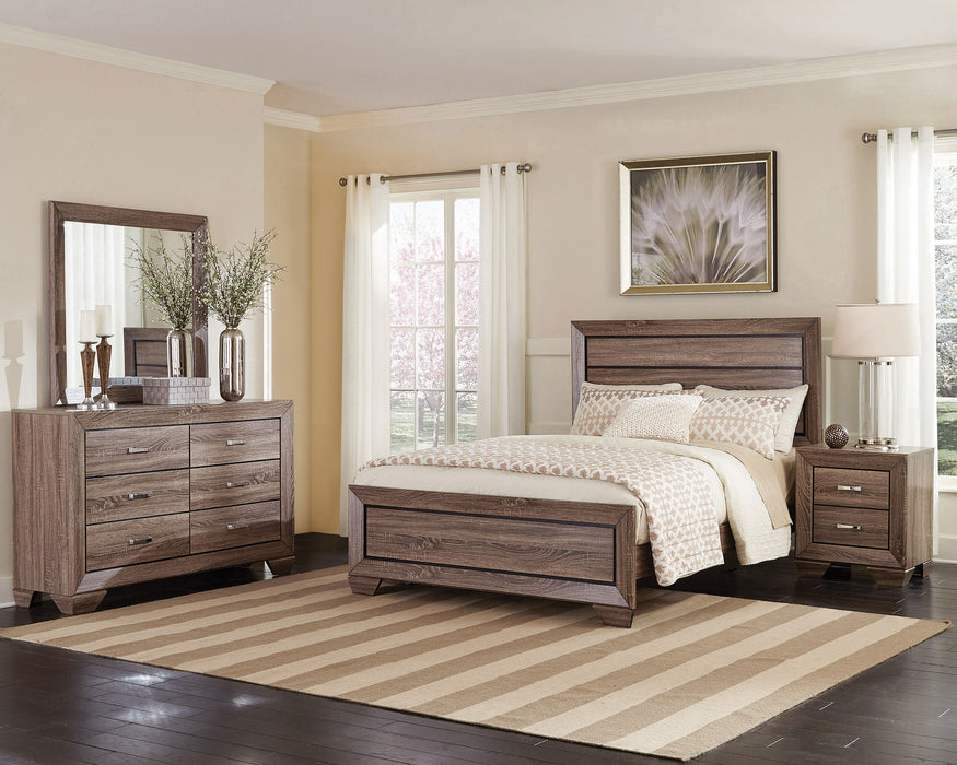 Kauffman 4-piece Eastern King Bedroom Set Washed Taupe