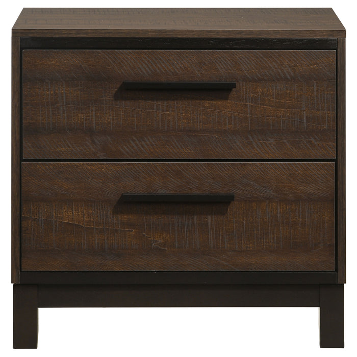 Edmonton 2-drawer Nightstand Rustic Tobacco