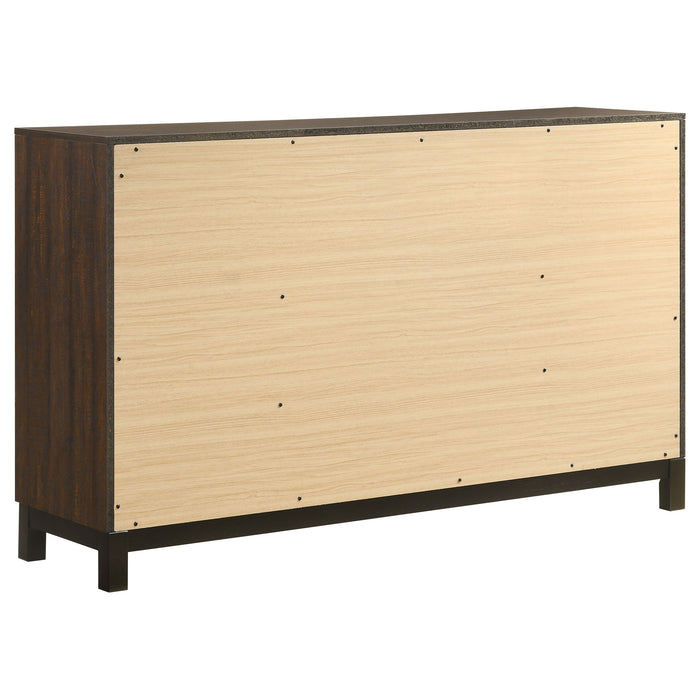 Edmonton 6-drawer Dresser Rustic Tobacco