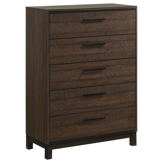 Edmonton 5-drawer Bedroom Chest Rustic Tobacco